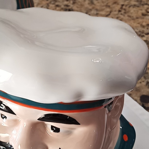RARE CHEF MIAMI DOLPHINS Cookie Jar. 1st in Series. 2004 NFL Properties. Ex.Cond - Picture 11 of 16